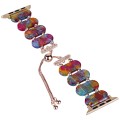 For Apple Watch Series 9 41mm Resin Retractable Chain Watch Band(Pearlescent Rainbow)