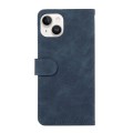 For iPhone 15 Plus ABEEL Color Block Magnetic RFID Leather Phone Case(Blue-Brown)