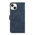 For iPhone 15 ABEEL Color Block Magnetic RFID Leather Phone Case(Blue-Brown)