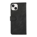 For iPhone 14 ABEEL Color Block Magnetic RFID Leather Phone Case(Black-Green)