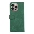 For iPhone 14 Pro Max ABEEL Color Block Magnetic RFID Leather Phone Case(Green-Black)