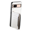 For Google Pixel 8a Crocodile Texture Card Bag Design Full Coverage Phone Case(White)