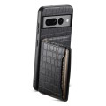 For Google Pixel 7 Pro 5G Crocodile Texture Card Bag Design Full Coverage Phone Case(Black)