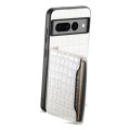 For Google Pixel 7 Pro 5G Crocodile Texture Card Bag Design Full Coverage Phone Case(White)