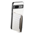 For Google Pixel 7 5G Crocodile Texture Card Bag Design Full Coverage Phone Case(White)