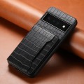 For Google Pixel 6 Pro Crocodile Texture Card Bag Design Full Coverage Phone Case(Black)