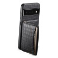 For Google Pixel 6 Pro Crocodile Texture Card Bag Design Full Coverage Phone Case(Black)