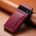 For Google Pixel 6 Pro Crocodile Texture Card Bag Design Full Coverage Phone Case(Red)