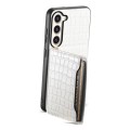 For Samsung Galaxy S23+ 5G Crocodile Texture Card Bag Design Full Coverage Phone Case(White)