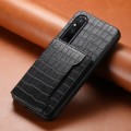 For Sony Xperia 1 V Crocodile Texture Card Bag Design Full Coverage Phone Case(Black)