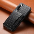 For Sony Xperia 10 V Crocodile Texture Card Bag Design Full Coverage Phone Case(Black)