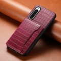 For Sony Xperia 10 V Crocodile Texture Card Bag Design Full Coverage Phone Case(Red)