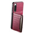 For Sony Xperia 10 V Crocodile Texture Card Bag Design Full Coverage Phone Case(Red)