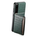 For Sony Xperia 1 IV Crocodile Texture Card Bag Design Full Coverage Phone Case(Green)