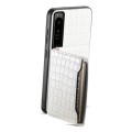 For Sony Xperia 1 IV Crocodile Texture Card Bag Design Full Coverage Phone Case(White)
