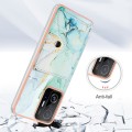 For Xiaomi 11T / 11T Pro Marble Pattern IMD Card Slot Phone Case(Green)