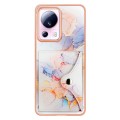 For Xiaomi 13 Lite 5G Marble Pattern IMD Card Slot Phone Case(Galaxy Marble White)
