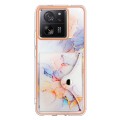 For Xiaomi 13T / 13T Pro Marble Pattern IMD Card Slot Phone Case(Galaxy Marble White)