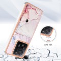 For Xiaomi 13T / 13T Pro Marble Pattern IMD Card Slot Phone Case(Rose Gold)