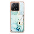 For Xiaomi 13T / 13T Pro Marble Pattern IMD Card Slot Phone Case(Green)