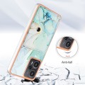 For Xiaomi Poco F5 5G / Redmi Note 12 Turbo Marble Pattern IMD Card Slot Phone Case(Green)