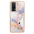 For Xiaomi Poco F5 Pro 5G / Redmi K60 Marble Pattern IMD Card Slot Phone Case(Galaxy Marble White)