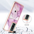 For Xiaomi Poco F5 Pro 5G / Redmi K60 Marble Pattern IMD Card Slot Phone Case(Pink Purple Gold)