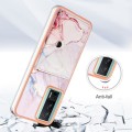 For Xiaomi Poco F5 Pro 5G / Redmi K60 Marble Pattern IMD Card Slot Phone Case(Rose Gold)