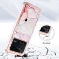 For Xiaomi Poco M4 Pro 4G Marble Pattern IMD Card Slot Phone Case(Rose Gold)