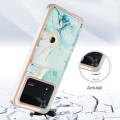 For Xiaomi Poco M4 Pro 4G Marble Pattern IMD Card Slot Phone Case(Green)