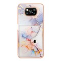 For Xiaomi Poco X3 NFC Marble Pattern IMD Card Slot Phone Case(Galaxy Marble White)