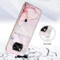 For Xiaomi Poco X3 NFC Marble Pattern IMD Card Slot Phone Case(Rose Gold)