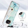 For Xiaomi Poco X3 NFC Marble Pattern IMD Card Slot Phone Case(Green)