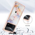 For Xiaomi Poco X4 Pro 5G Marble Pattern IMD Card Slot Phone Case(Galaxy Marble White)