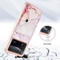 For Xiaomi Poco X4 Pro 5G Marble Pattern IMD Card Slot Phone Case(Rose Gold)