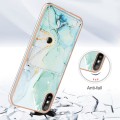 For Xiaomi Redmi 9A Marble Pattern IMD Card Slot Phone Case(Green)