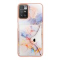 For Xiaomi Redmi 10 Marble Pattern IMD Card Slot Phone Case(Galaxy Marble White)