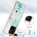 For Xiaomi Redmi 10C Marble Pattern IMD Card Slot Phone Case(Green)