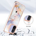 For Xiaomi Redmi 12C / 11A 4G Marble Pattern IMD Card Slot Phone Case(Galaxy Marble White)