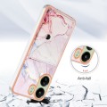 For Xiaomi Redmi 13C 4G Marble Pattern IMD Card Slot Phone Case(Rose Gold)