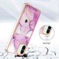 For Xiaomi Redmi A1 Marble Pattern IMD Card Slot Phone Case(Pink Purple Gold)