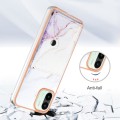 For Xiaomi Redmi A1 Marble Pattern IMD Card Slot Phone Case(White Purple)