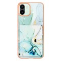 For Xiaomi Redmi A1 Marble Pattern IMD Card Slot Phone Case(Green)