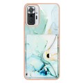 For Xiaomi Redmi Note 10 Pro Max Marble Pattern IMD Card Slot Phone Case(Green)