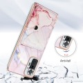 For Xiaomi Redmi Note 10 Pro Marble Pattern IMD Card Slot Phone Case(Rose Gold)