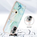 For Xiaomi Redmi Note 10s Marble Pattern IMD Card Slot Phone Case(Green)