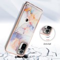 For Xiaomi Redmi Note 10 4G Marble Pattern IMD Card Slot Phone Case(Galaxy Marble White)
