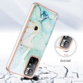 For Xiaomi Redmi Note 11 5G Marble Pattern IMD Card Slot Phone Case(Green)