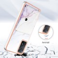 For Xiaomi Redmi Note 11 Pro 5G / 4G Global Marble Pattern IMD Card Slot Phone Case(White Purple)