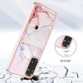 For Xiaomi Redmi Note 11s / Note 11 4G Global Marble Pattern IMD Card Slot Phone Case(Rose Gold)